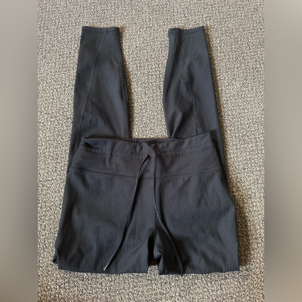 Fabletics Charcoal Ribbed Activewear Leggings